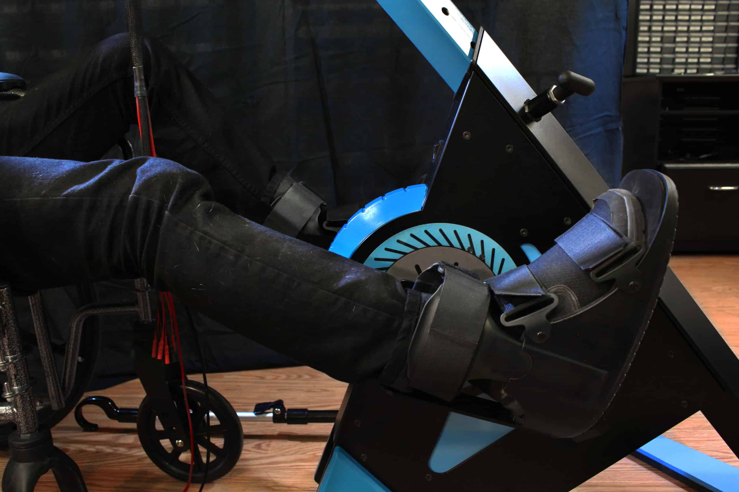 Feet peddling a myocylce photo