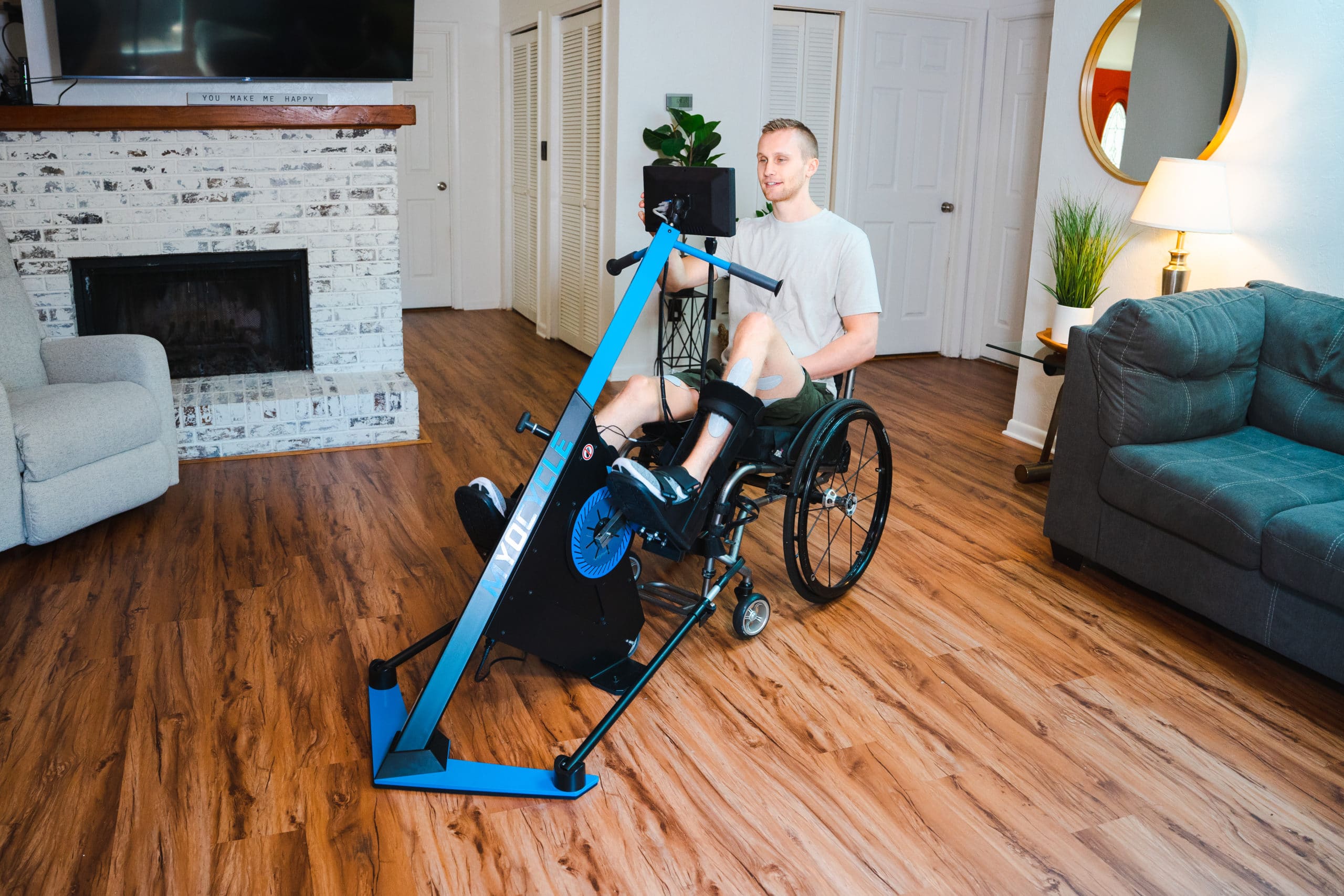 functional electrical stimulation bike and patient