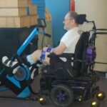 Jimmie using his MyoCycle functional electrical stimulation (FES) cycle
